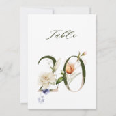 5x7 Botanical Floral Number 20, Table Number Kaart (Achterkant)