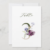 5x7 Botanical Floral Number 3, Table Number Kaart (Achterkant)