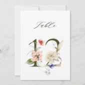 5x7 Botanisch bloemmotief Nummer 12, Tafelnummer (Achterkant)