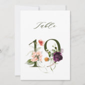 5x7 Botanisch bloemmotief Nummer 19, Tafelnummer (Voorkant)