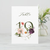 5x7 Botanisch bloemmotief Nummer 19, Tafelnummer (Staand voorkant)