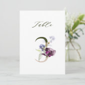 5x7 Botanisch bloemmotief Nummer 3, Tafelnummer (Staand voorkant)