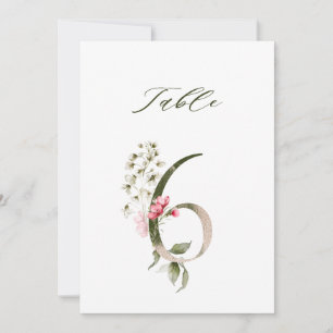 5x7 Botanisch Bloemmotief Nummer 6, Tafelkaart Kaart