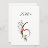 5x7 Botanisch Bloemmotief Nummer 6, Tafelkaart Kaart (Voorkant / Achterkant)