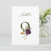 5x7 Botanisch Bloemmotief Nummer 9, Tafelnummer (Staand voorkant)