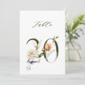 5x7 Botanisch Bloemmotief Tafelnummer 20 (Staand voorkant)