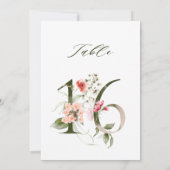 5x7 Botanische Bloem Nummer 16, Tafelnummer (Achterkant)
