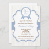 5x7 Boy Blue Het is een Baby shower-uitnodiging Kaart (Voorkant / Achterkant)