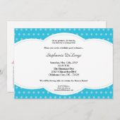 5x7 Boy Blue Polkadot Poke Birthday Uitnodiging (Voorkant / Achterkant)