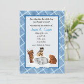 5x7 Boy Cloud PHOTO over de aankondiging van de ge (Staand voorkant)