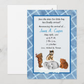 5x7 Boy Cloud PHOTO over de aankondiging van de ge (Voorkant / Achterkant)