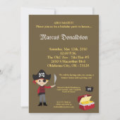 5x7 Boy Pirate Treasure Birthday Party Invitation Kaart (Voorkant)
