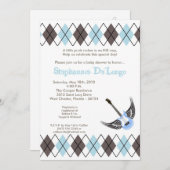 5x7 Boy Punk Rocker Guitar Baby shower Uitnodiging (Voorkant / Achterkant)