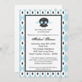 5x7 Boy Punk Skull EMO Birthday Party Invitation Kaart (Voorkant / Achterkant)
