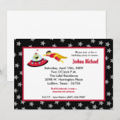 5x7 Boy Super Hero Birthday Party Invitation Kaart (Voorkant / Achterkant)