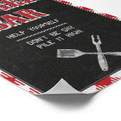 5x7 BQ Birthday Burger Bar Teken voor backyard BBQ Poster (Hoek)