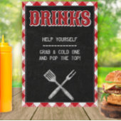 5x7 BQ Birthday Drink Table Sign Poster