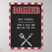 5x7 BQ Birthday Drink Table Sign Poster (Voorkant)