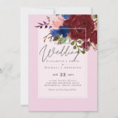 5x7 Bruidsboeket Droom Blauwe Roze Huwelijk Budget (Voorkant)