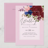 5x7 Bruidsboeket Droom Blauwe Roze Huwelijk Budget (Voorkant / Achterkant)