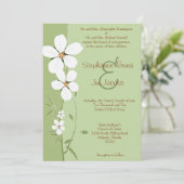 5x7 bruiloft uitnodiging hondenhout bloem lente fl (Staand voorkant)