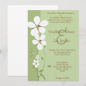 5x7 bruiloft uitnodiging hondenhout bloem lente fl (Voorkant / Achterkant)