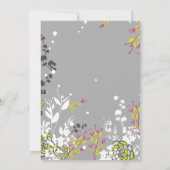5x7 bruiloft uitnodiging limoen groen / warm roze (Achterkant)