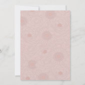 5x7 bruiloft uitnodiging roze/bruin bloemige liefd (Achterkant)