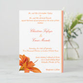 5x7 bruiloft uitnodiging Sinaasappel Tijger Lilly (Staand voorkant)