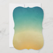 5x7 bruiloft uitnodiging strand zonsondergang palm (Achterkant)