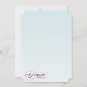 5x7 bruiloft uitnodiging tropische bloemen op blau (Achterkant)