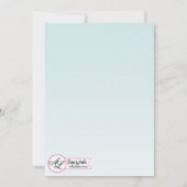 5x7 bruiloft uitnodiging tropische bloemen op blau (Achterkant)