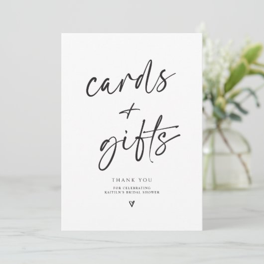 5x7 Bruiloftsfeest Kaarten Cadeaus Bord Modern Ono (Staand voorkant)