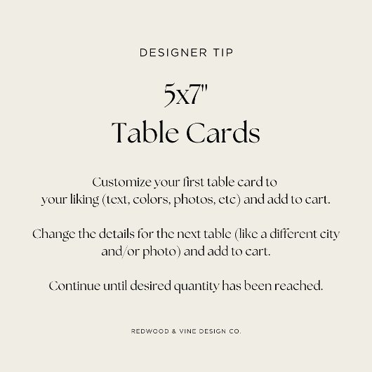 5x7 Bruiloftsreis Bestemming Foto Tafelnummer