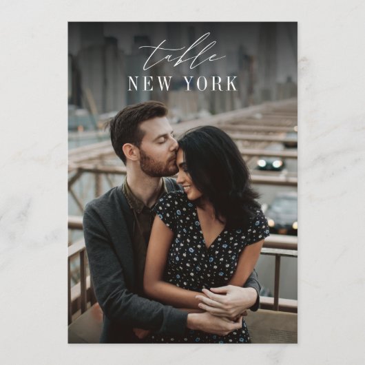 5x7 Bruiloftsreis Bestemming Fototafel Kaart (Voorkant)