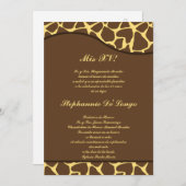 5x7 Bruin Gele Giraffe Quinceanera Party Uitnodige Kaart (Voorkant / Achterkant)