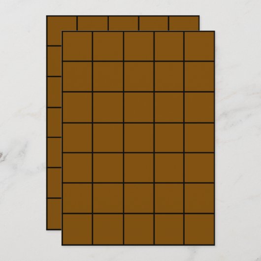 5x7 Bruin Papier Gridmap Kaart (Voorkant / Achterkant)