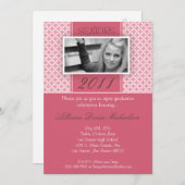 5x7 bruin roze Polka Dot Afstuderen Aankondiging (Voorkant / Achterkant)