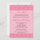 5x7 Bubblegum Damask Print Baby shower Uitnodiging (Voorkant)