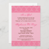 5x7 Bubblegum Damask Print Baby shower Uitnodiging (Voorkant / Achterkant)