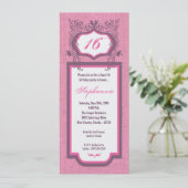 5x7 Butterfly Floral Sweet 16 Verjaardag Uitnodigi Kaart (Staand voorkant)