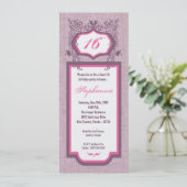 5x7 Butterfly Floral Sweet 16 Verjaardag Uitnodigi Kaart (Staand voorkant)