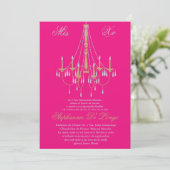 5x7 Chandelier Quinceanera Birthday Kaart (Staand voorkant)