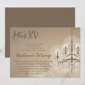 5x7 Chandelier Quinceanera Birthday Kaart (Voorkant / Achterkant)