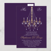 5x7 Chandelier Quinceanera Birthday Kaart (Voorkant / Achterkant)