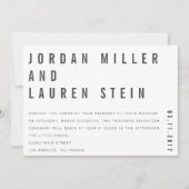 5x7 Charlie Minimalist Wedding Uitnodiging (Voorkant)