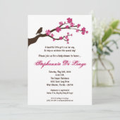5x7 Cherry Blossom Tree Baby shower Uitnodiging (Staand voorkant)