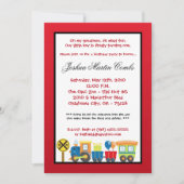 5x7 Choo Choo Train Red Birthday Party Kaart (Voorkant)