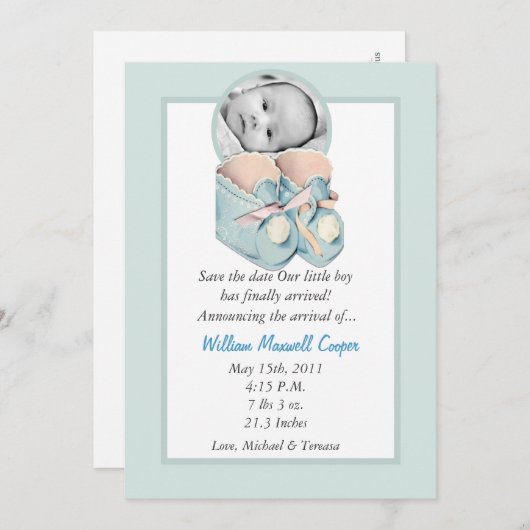 5x7 Cirkel met de Aankondiging van de Boom van Boo (Voorkant / Achterkant)