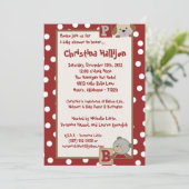 5x7 Cocalo Buttonnen Baby shower Invitation Kaart (Staand voorkant)